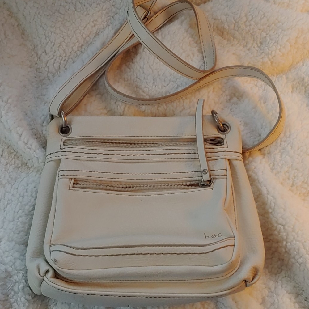 BOC cream vegan pleather shoulder bag purse